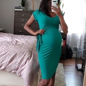 Green maternity dress
